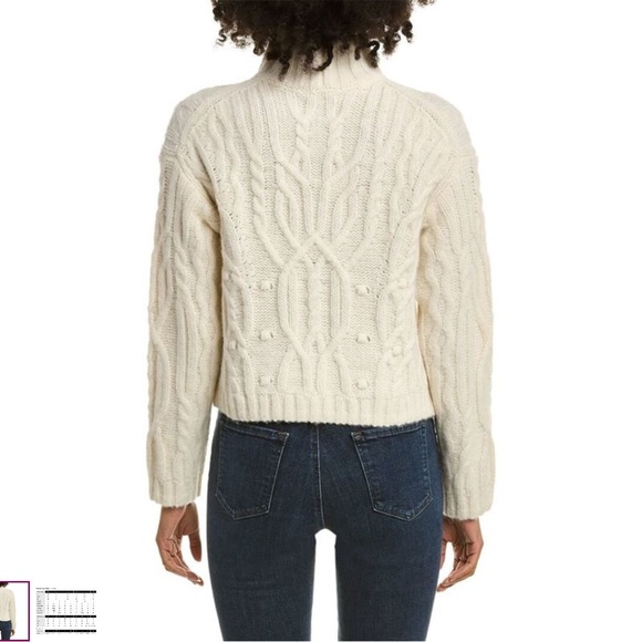 Vince, Interlaced Cable Alpaca & Wool-Blend Sweater, Size Medium, Like New - Picture 5 of 9